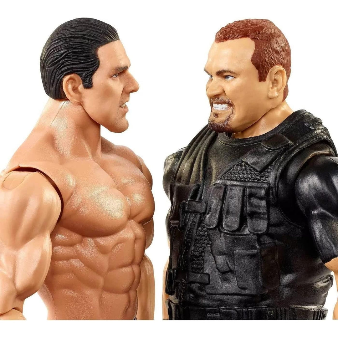 WWE British Bulldog vs Big Boss Man Championship Showdown Side Plate Figures Mattel Image 4