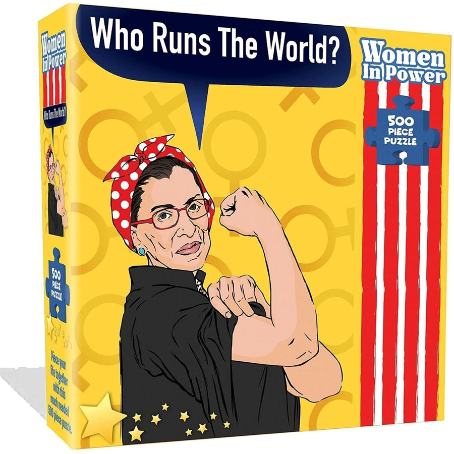 Ruth Bader Ginsberg RBG Jigsaw Puzzle 500pcs Women in Power Illustration Design All Ages Mighty Mojo Image 1