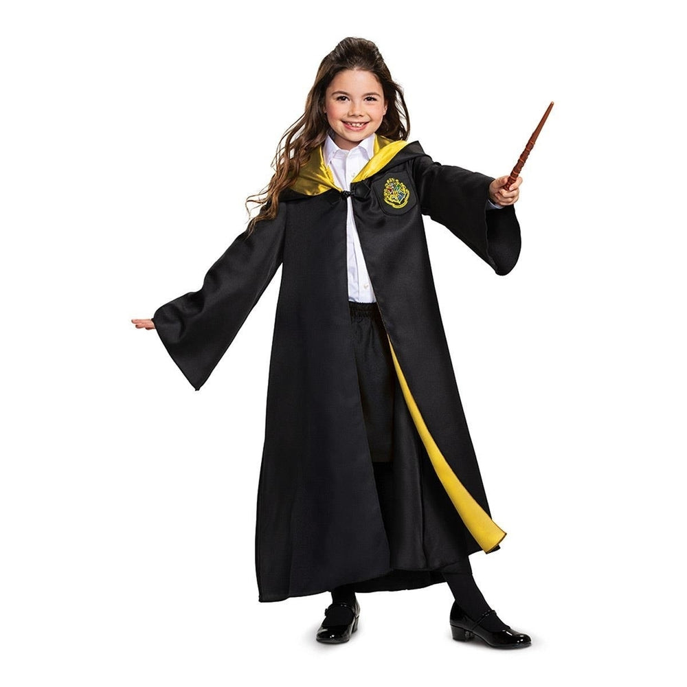 Harry Potter Hogwarts Robe Cloak Deluxe Kidz size S 4/6 Hooded Cape Costume Disguise Image 2