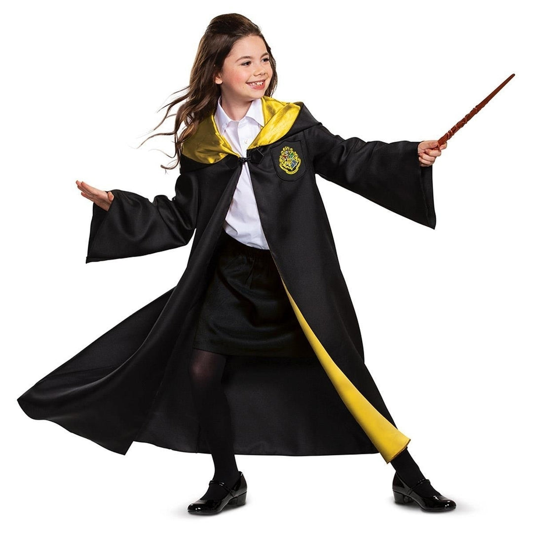 Harry Potter Hogwarts Robe Cloak Deluxe Kidz size S 4/6 Hooded Cape Costume Disguise Image 3