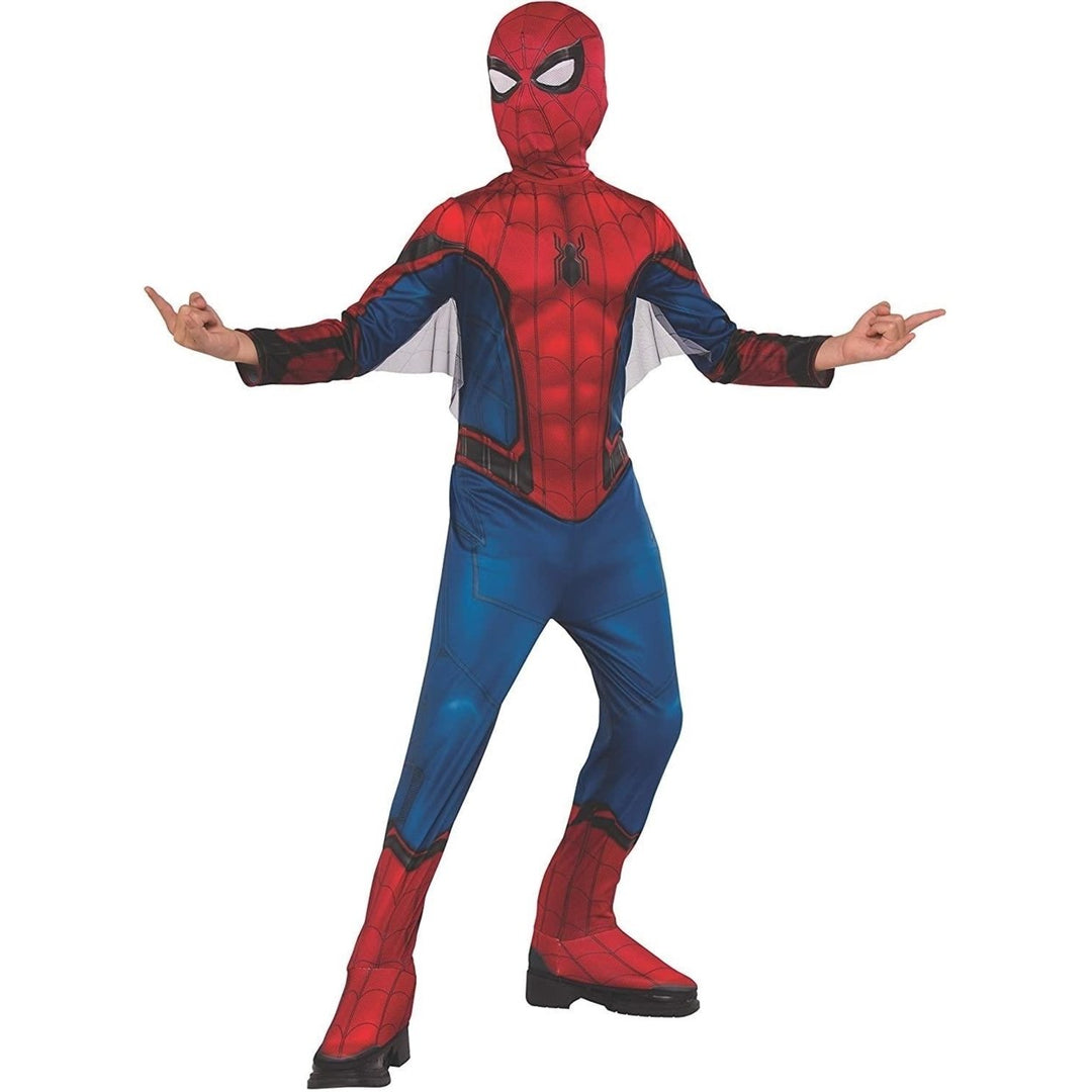 Rubies Spider-Man Costume Boys Size L 12-14 Red Blue Far From Home Jumpsuit Image 1