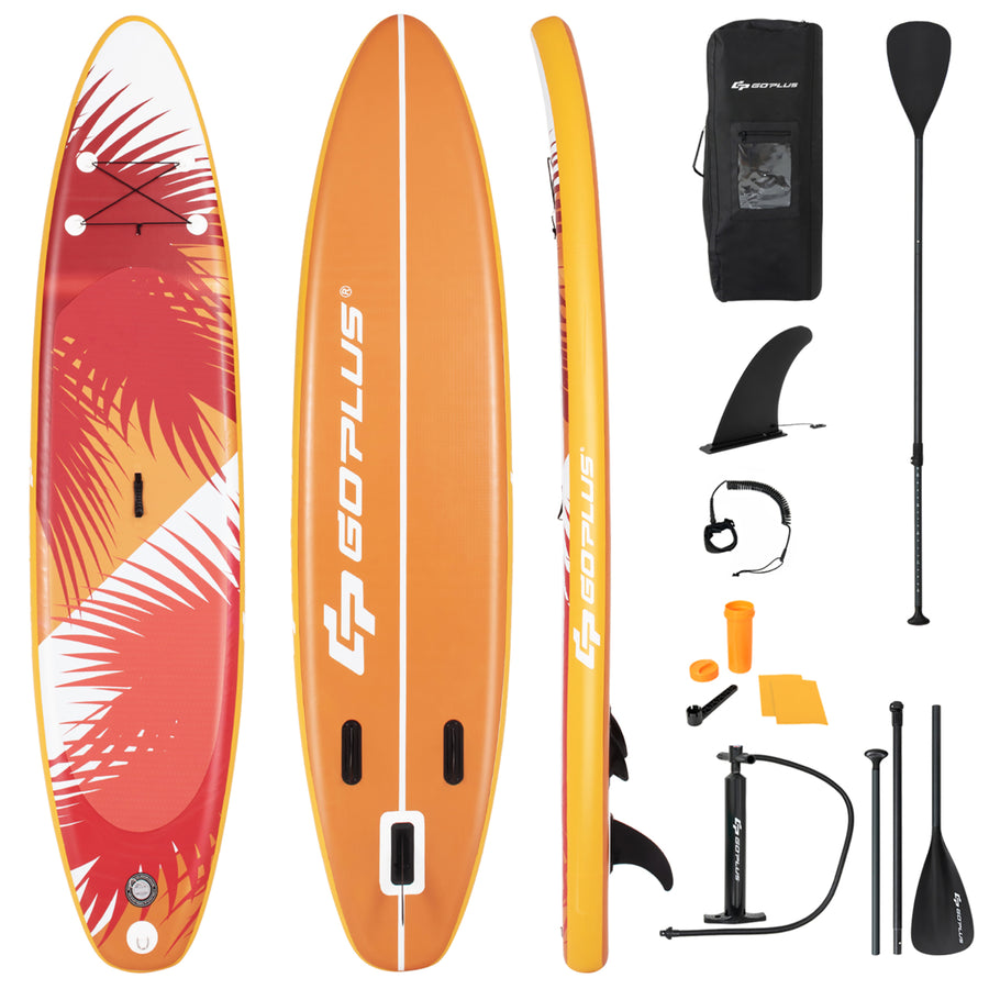 Goplus 10.5 Inflatable Stand Up Paddle Board Surfboard W/ Aluminum Paddle Pump Image 1