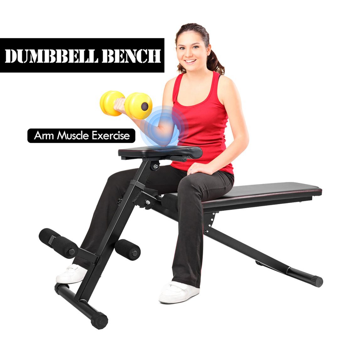 Adjustable Weight Bench Strength Workout Full Body Exercise Image 8