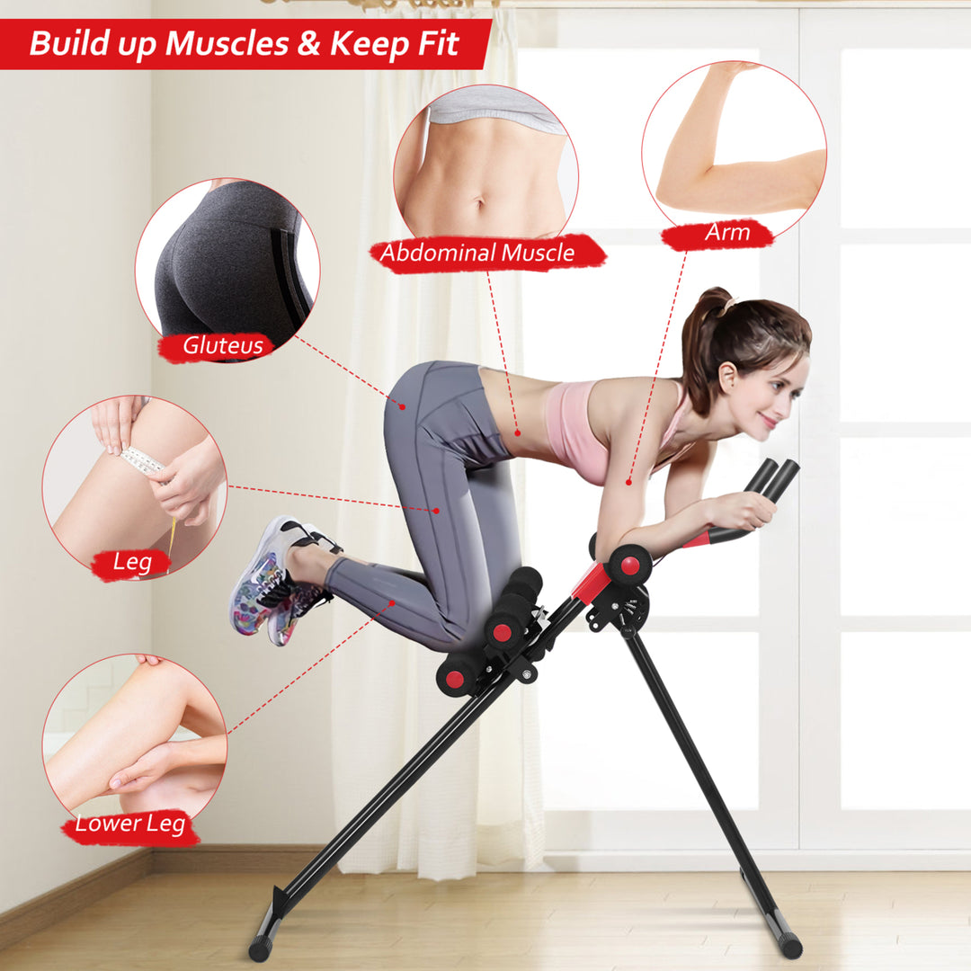 Ab Machine with LCD Monitor Adjustable Abdominal Trainer Cruncher for Home Gym Image 6