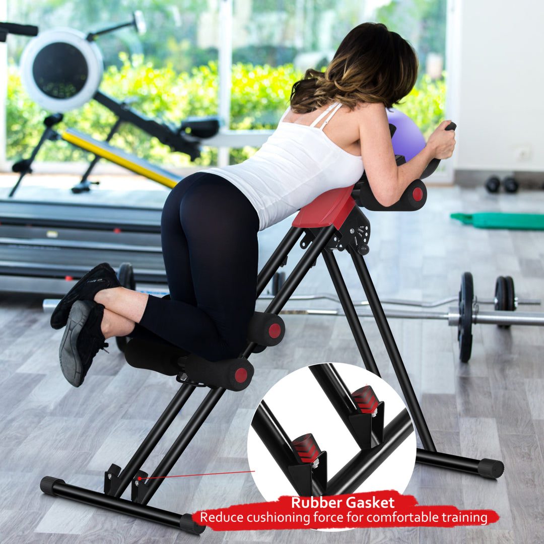 Ab Machine with LCD Monitor Adjustable Abdominal Trainer Cruncher for Home Gym Image 10