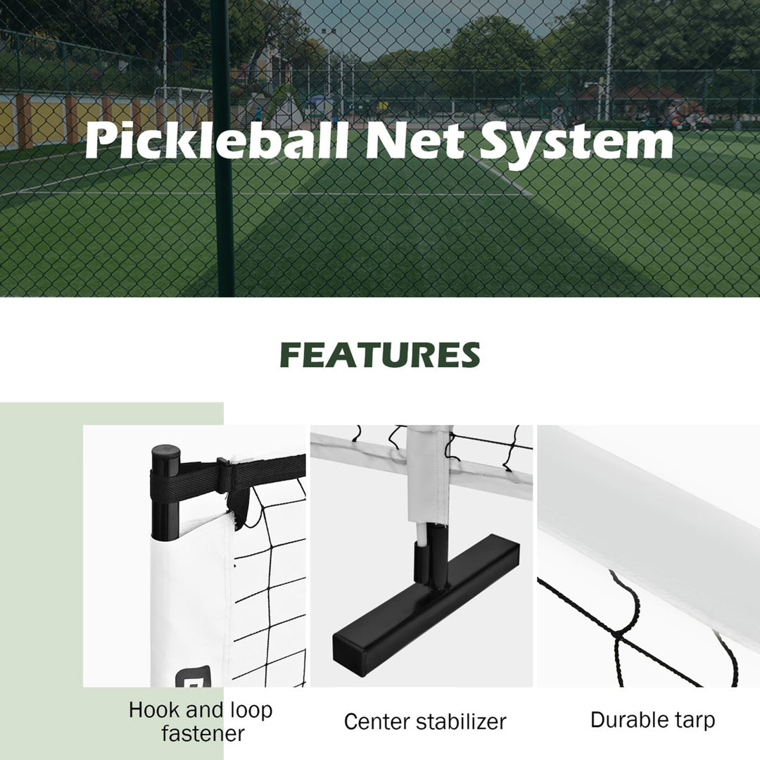 22ft Portable Pickleball Net Set System W/Carry Bag Indoor Outdoor Game Image 4