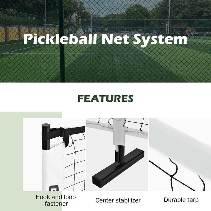 22ft Portable Pickleball Net Set System W/Carry Bag Indoor Outdoor Game Image 4