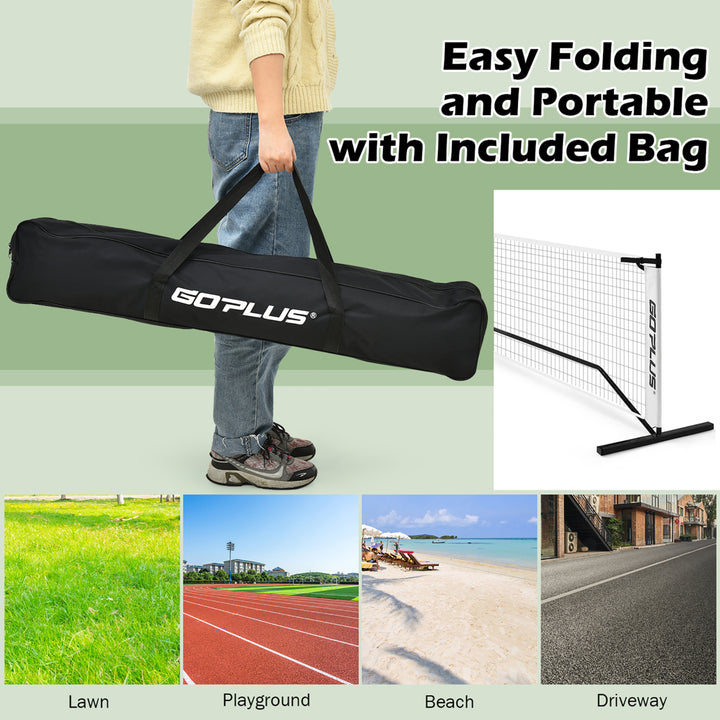 22ft Portable Pickleball Net Set System W/Carry Bag Indoor Outdoor Game Image 7