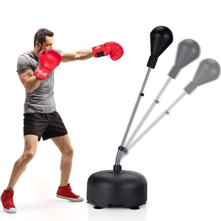 Freestanding Punching Bag w/Stand Boxing Gloves for Adult Kids Adjustable Image 1