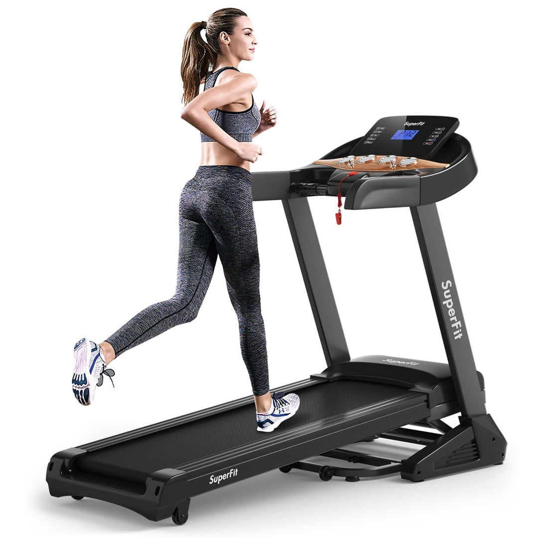 Superfit 3.75HP Electric Folding Treadmill W/Auto Incline 12 Program APP Control Image 1