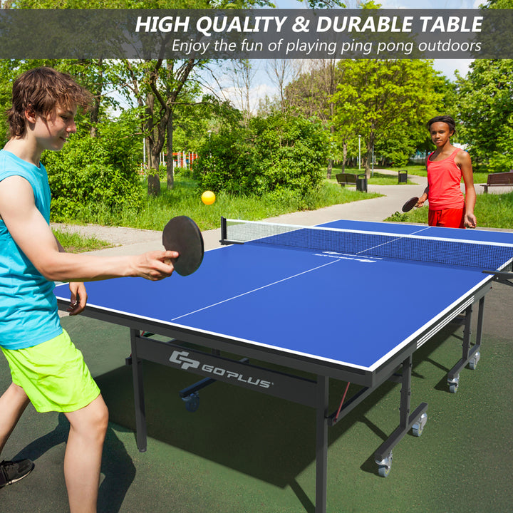 Foldable Professional Table Tennis Table for Indoor/Outdoor Playing Image 6