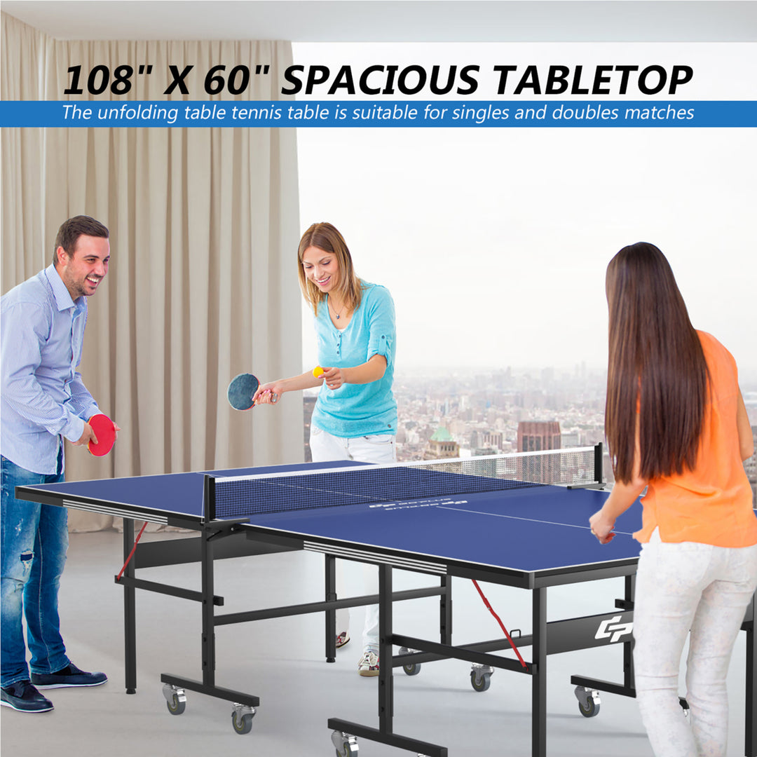 Foldable Professional Table Tennis Table for Indoor/Outdoor Playing Image 8