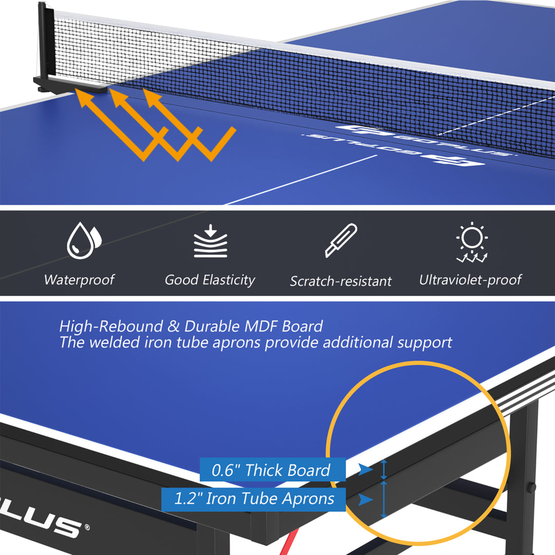 Foldable Professional Table Tennis Table for Indoor/Outdoor Playing Image 9