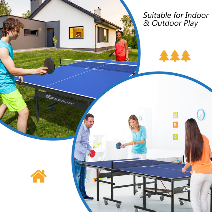 Foldable Professional Table Tennis Table for Indoor/Outdoor Playing Image 10