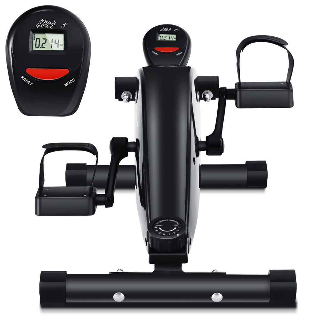 Portable Under Desk Bike Pedal Exerciser Adjustable Magnetic Resistance Image 1