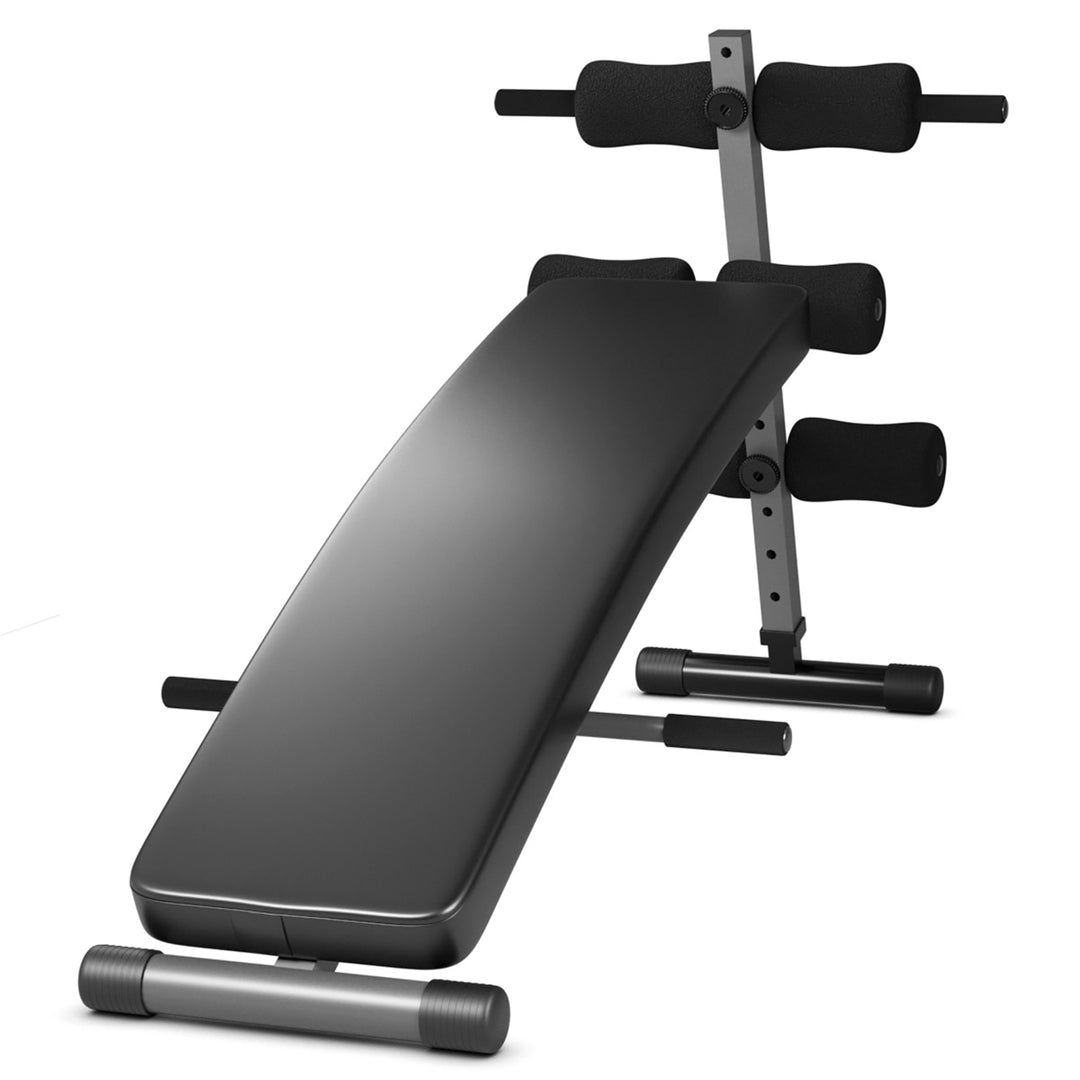 Adjustable Arc-Shaped Decline Sit up Slant Bench Crunch Board Fitness Workout Image 10