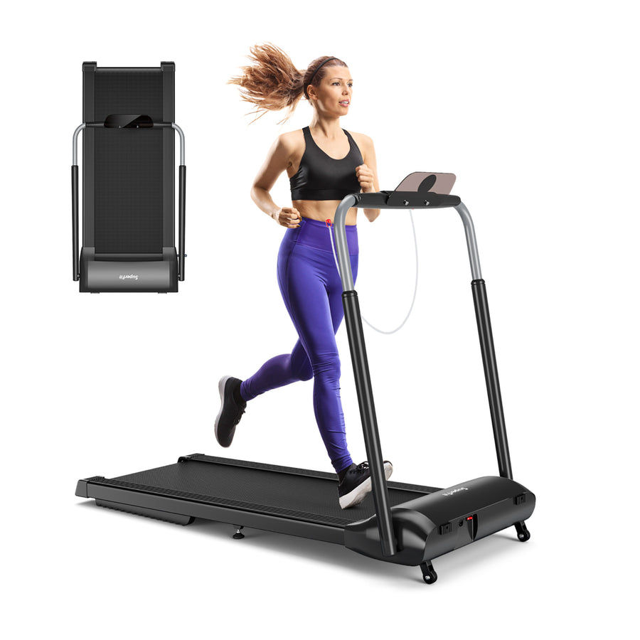 3HP Folding Treadmill Compact Walking Jogging Machine W/Touch Screen APP Control Image 1