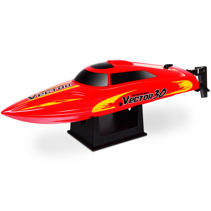 2.4G RC Racing Boat High Speed 30KM/H Brushed RTR Fast Racing Lake Toy Gift Red Image 4