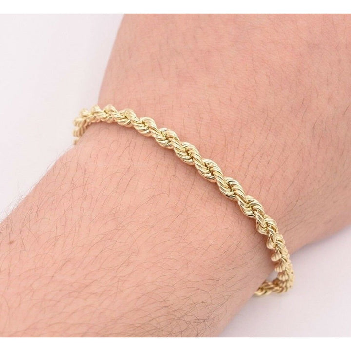 Yellow Gold Filled High Polish Finsh White Gold Filled High Polish Finsh Unisex Gold Bracelet Anklet Image 1