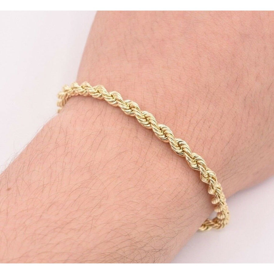 Yellow Gold Filled High Polish Finsh White Gold Filled High Polish Finsh Unisex Gold Bracelet Anklet Image 1