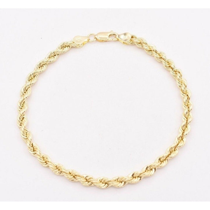 Yellow Gold Filled High Polish Finsh White Gold Filled High Polish Finsh Unisex Gold Bracelet Anklet Image 2