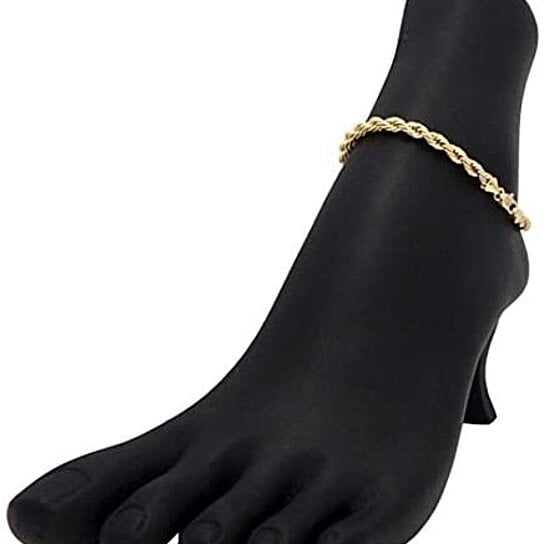 Yellow Gold Filled High Polish Finsh White Gold Filled High Polish Finsh Unisex Gold Bracelet Anklet Image 8