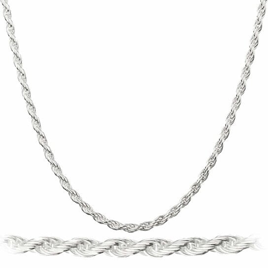 Italian Diamond Cut Silver Filled High Polish Finsh Rope Chain Image 2