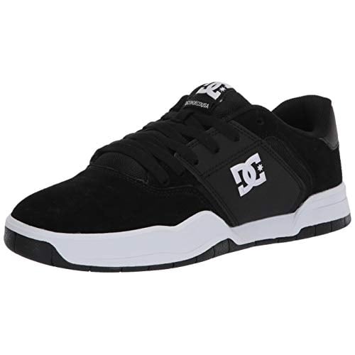 DC Mens Central Skate Shoes Medium BLACK/WHITE Image 1