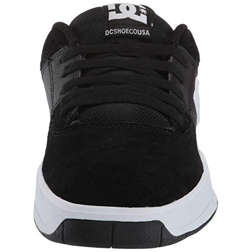 DC Mens Central Skate Shoes Medium BLACK/WHITE Image 2