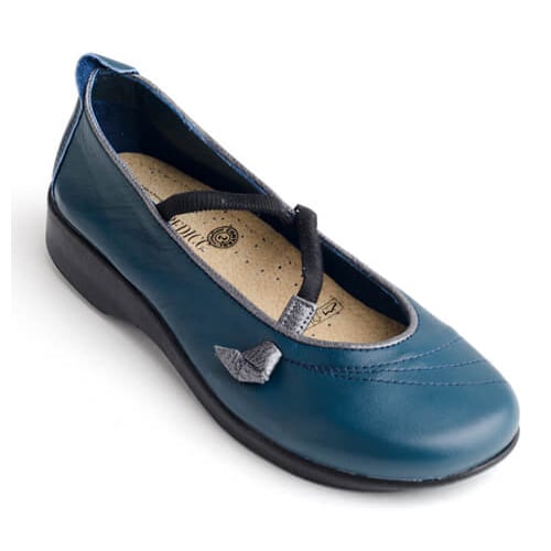 Arcopedico Womens Vitoria Mary Jane Indigo/Pewter Leather - 6201-PC  Indigo/Pewter Image 1