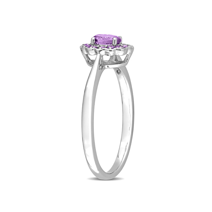 1/3 Carat (ctw) Amethyst Africa Ring with in Sterling Silver Image 4