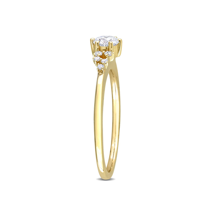 1/2 Carat (ctw G-H-II2-I3) Diamond Ring in 10K Yellow Gold Image 3
