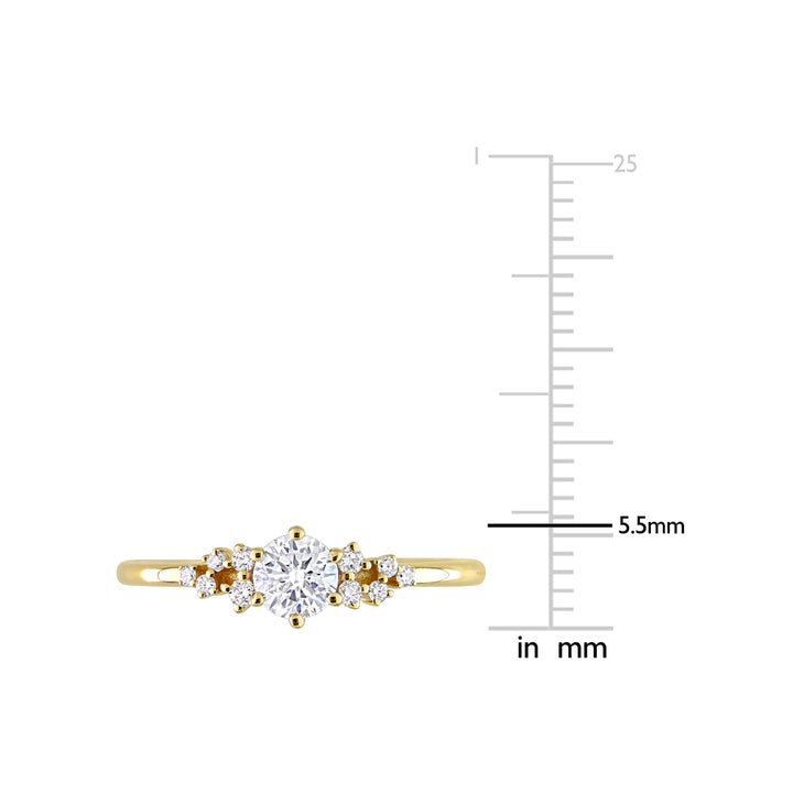 1/2 Carat (ctw G-H-II2-I3) Diamond Ring in 10K Yellow Gold Image 4