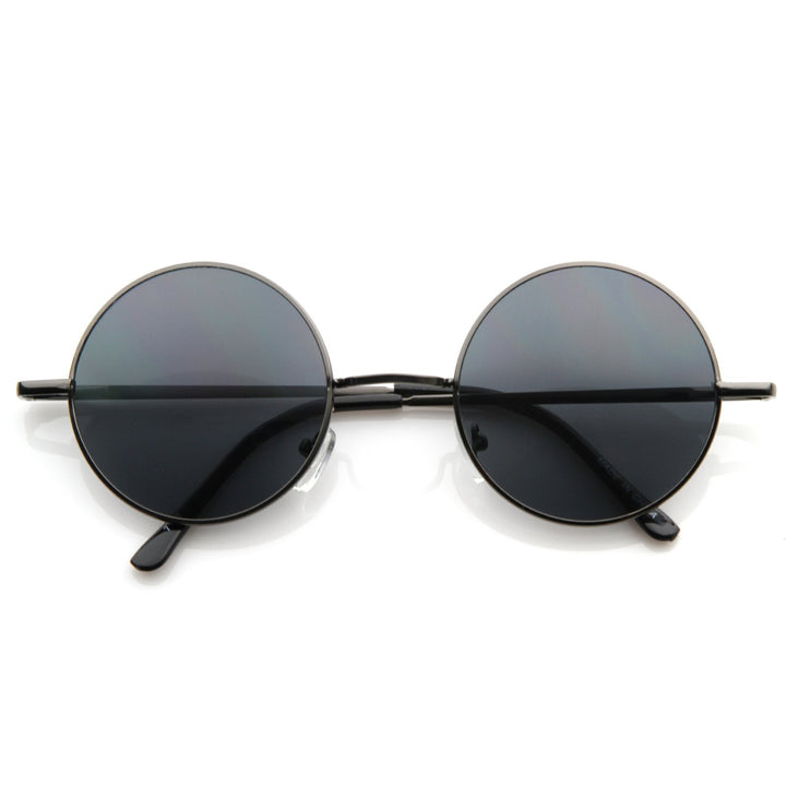 Lennon Style Round Metal Sunglasses Color Tinted Lenses Classic Fashion Accessory Image 1