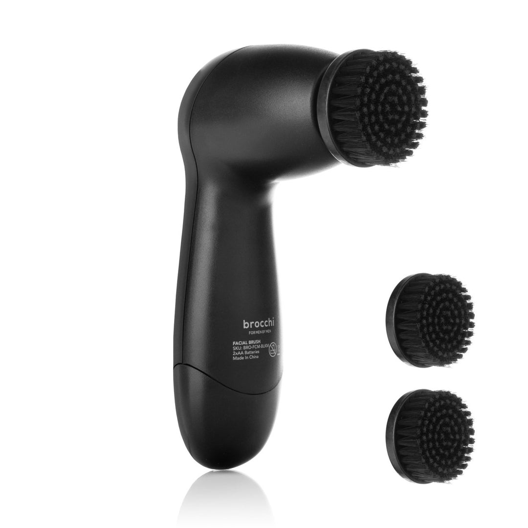 Brocchi Mens Deep Cleansing Facial Brush System Rechargeable Exfoliation Tool Image 2