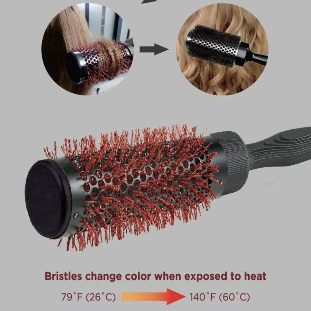 CortexPro 1.25" Color Changing Thermal Round Brush Black Professional Tool Image 3