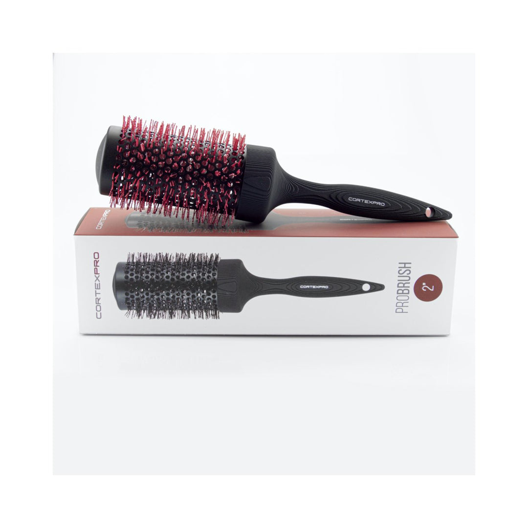 CortexPro Color-Changing Thermal Round Brush 2" Black Heat Activated Bristles Image 2