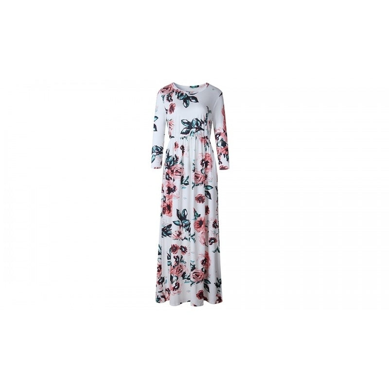 EI Contente Avellina Floral Maxi Dress - White L (FS-XL) Image 1