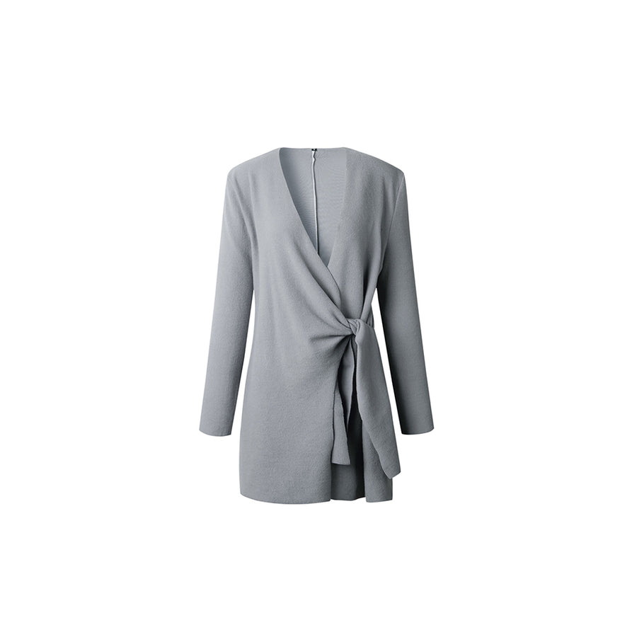 EI Contente Jacinta Long Wrap Cardigan - Grey M (FS-S) Image 1