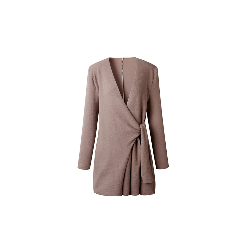 EI Contente Jacinta Long Wrap Cardigan - Beige M (FS-S) Image 2