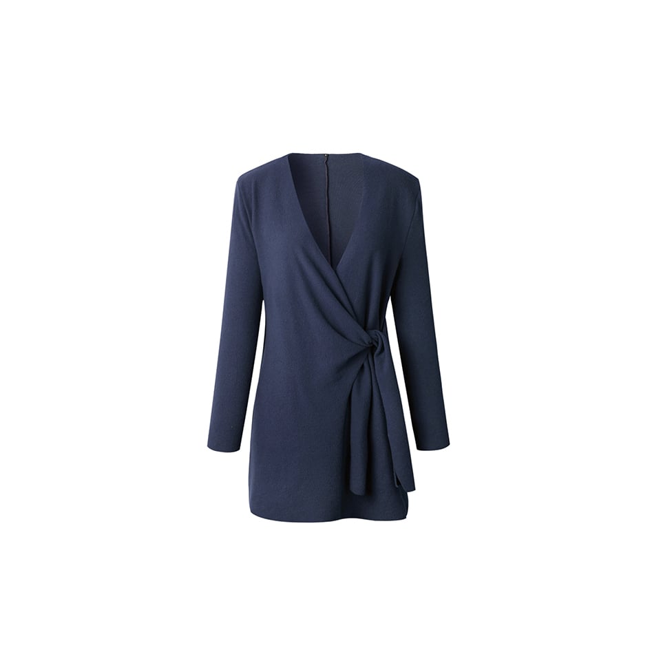 EI Contente Jacinta Long Wrap Cardigan - Blue 2XL (FS-XL) Image 1