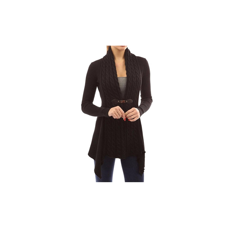 EI Contente Pauletta Buckle Cardigan - Black M Image 1