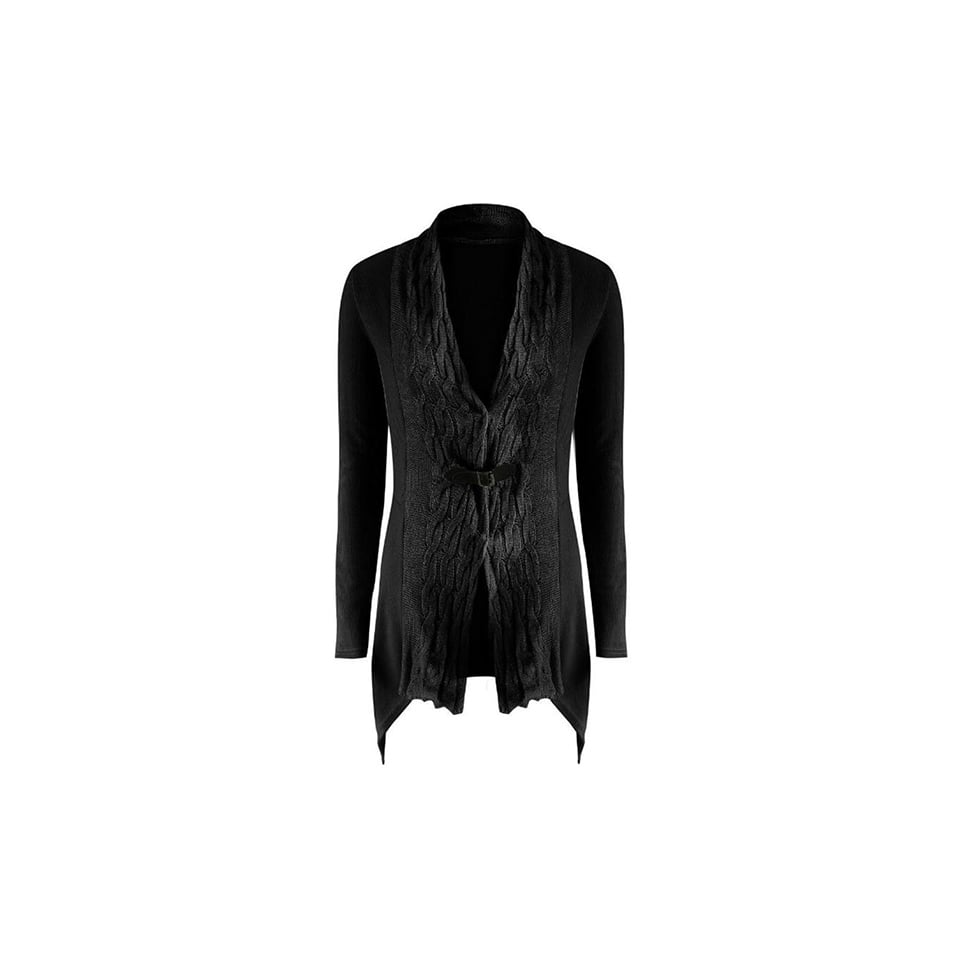 EI Contente Pauletta Buckle Cardigan - Black M Image 2