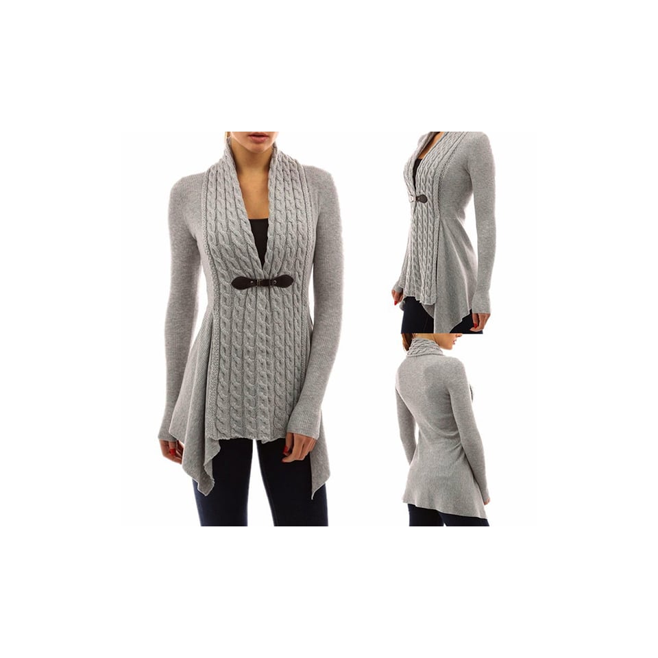 EI Contente Pauletta Buckle Cardigan - Grey/M Image 3