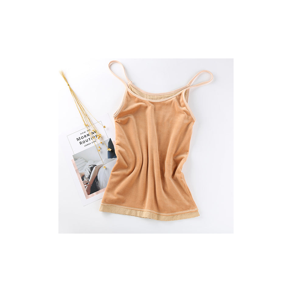 EI Contente Mallory Fleeced Thermal Camisole - Nude Free Size Image 1