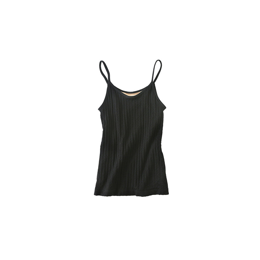 EI Contente Mallory Fleeced Thermal Camisole - Black Free Size Image 1