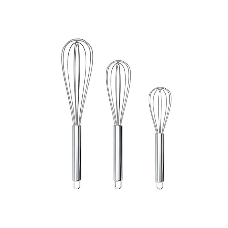 EI Contente Set of 3 Stainless Steel Whisks Image 1