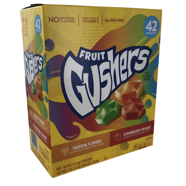 Gushers Strawberry Splash and Tropical Flavors 0.8 Ounce (42 Count) Image 1