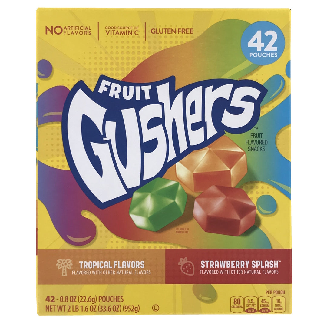 Gushers Strawberry Splash and Tropical Flavors, 0.8 Ounce (42 Count) Image 2