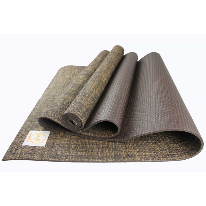 Jute Eco Yoga Mat with Foot Massager 7.5cm x 17.5cm Non-Toxic Antimicrobial Grip Image 3